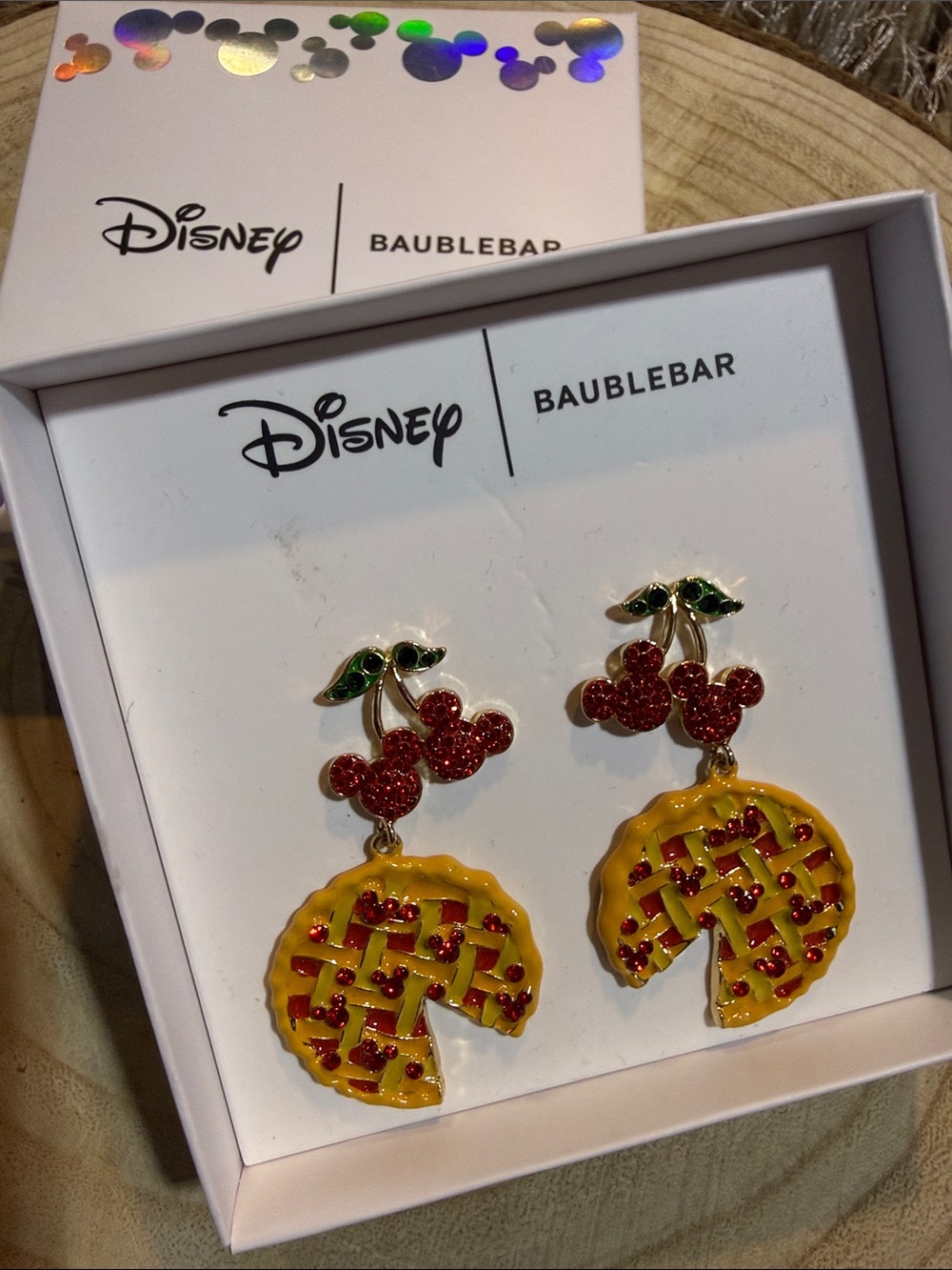 Disney x Baublebar Mickey Mouse Cherry Pie Earrings